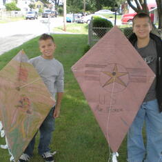 The boys made these kites and they FLEW so well!  