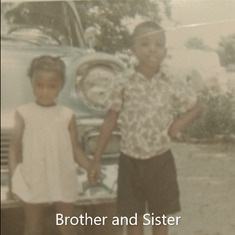 Brother and Sister. One of our earliest pictures. LOVE.