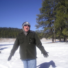 Dad being silly up in Flagstaff, AZ