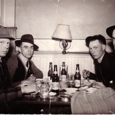 James Kucera (far right) one day before leaving for WWII.