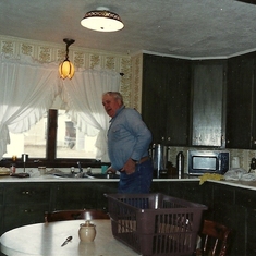 Dad in his kitchen at the farm