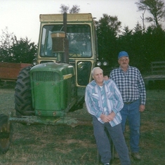 Dad & Roger - the day of Dad's farm auction