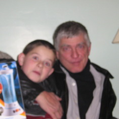 Bailey and Grandpa, Christmas 2010