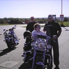 Jim, grandson(Cody-on motorcycle) & son (greg