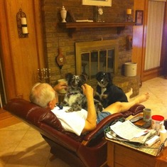 Dad with Molly and Dub