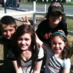 Jamie's nieces and nephews. From Left to right: Gavin Morse, Caitlyn Platt, Gainor Morse and Gracelynn Morse (Gracie). <3