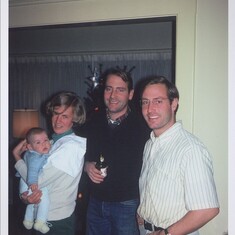 Kellsey, Betty, Uncles Tim and Jamie 1974