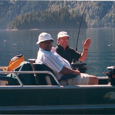 July 1999 Jamie and Charlie at Stuart Island