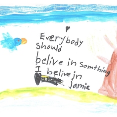 By Cloe MacDonald, age 8. A sentiment shared by all of us.