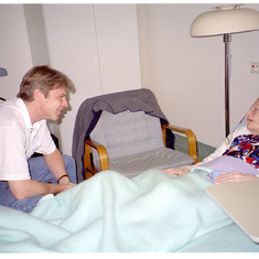 Jan's neighbor Jorgen  visiting Jan's grandma in 1998.