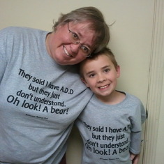 Janá & Garrett in their matching T-Shirts from Grandma & Grandpa Kuest.