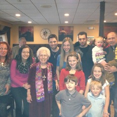 Grandmas 89th birthday with some of her grandkids and great grandkids !