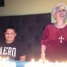 Sharing her 89th birthday with Vince