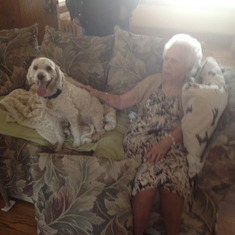 Grandma with the love of her life Starbuck !