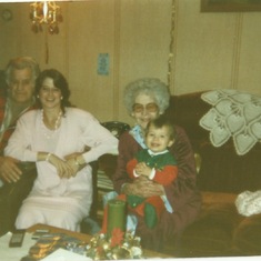 Janene, Grandma and Grandpa Gaebel, Brandon - 1987