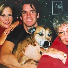 Circa 2005 Christmas with Susan, Spencer, Tevai & Mom