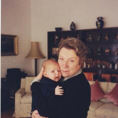 Janet with Sebastian, the first grandkid