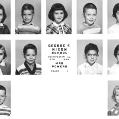 First Grade Class Picture George F. Nixon School Westchester, IL 2/1959