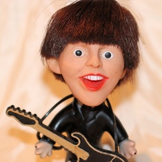 Janet LOVED Paul McCartney from early on-so I sent her my Paul doll :) 