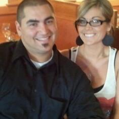 Eddie and Chaneese at Gramma's "Celebration of Life" family dinner@ Olive Garden,,Her favorite place to eat.....