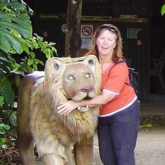 Janette - with lion eating her arm