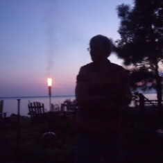 Jan at Sunset on Cobb Island