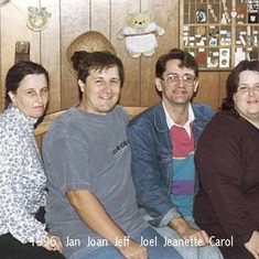 Jan, Joan, Jeff, Joel, Jeanette, Carol
