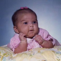 Jan at 7 weeks old - April 19, 1980
