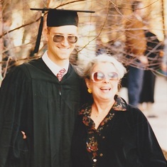 Janice at Eric's college graduation - December 1997