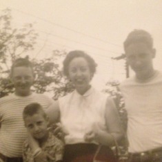 Janie and her 3 sons Ward, Ralph and Herman