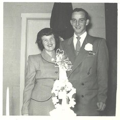 Janie and Bill Kutej on their wedding day