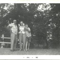 Janie's grandparents, Mama and Papa Driver and baby brother, Terry Attebery