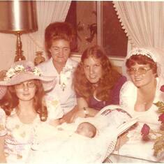 Janie with daughters Bert, Pam and Edde and grand-daughter Dianna. (Bert's wedding day)