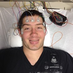 Silliness during tests at UTMB hospital, 2013, Galveston, TX