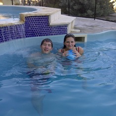 Jared and Syd - our pool in Key Largo