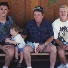 Jason, Jared, Grandpa Mike, and Uncle Cory - McPeak vacation.