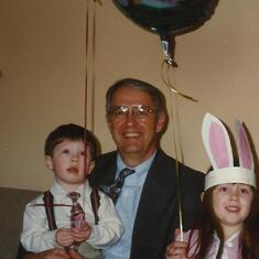 Jared, Grandpa Wayne, and Samantha -  Hoffman's for Easter