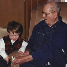 Jared with Great Grandpa Nachtrab.