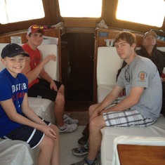 Chartered boat trip Islamorada - Bryce, Andy, Jared, and Al.