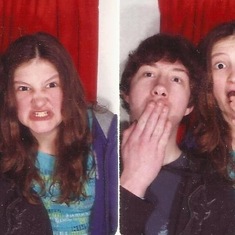 Siblings being silly in Photo Booth - Jared and Sydney (2 of 3)