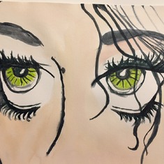 Those eyes! in watercolor