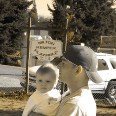 Lauren and Papa always at the park and our Tahoe behind;)