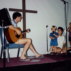 Learning to lead worship at a young age!