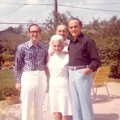 Myron, Orville and Jay with their mother Ann.