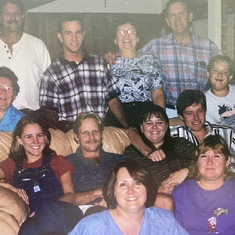 More family, with my sister, nephew, mother, aunt and uncle, sons-in-law Denny and Tim and his best friend, Dan