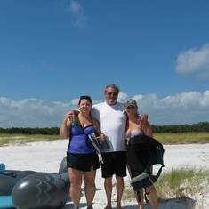 with daughters at Ft Desoto