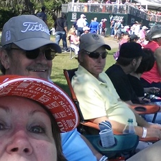 Watching the Pros at Innisbrook with golf buddy and best friend, Dan