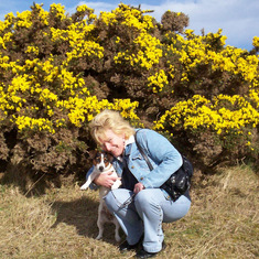 Jayne with our dog Molly