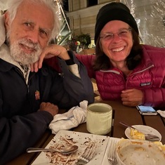 Da Pops and Michelle enjoying some of his favorite desserts!