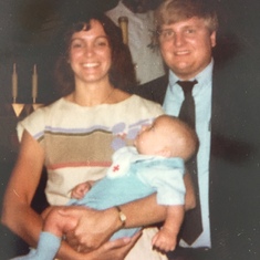 This is a picture of my Aunt Fran and Uncle Jack when I was a baby. Both my Godmother and Godfather.